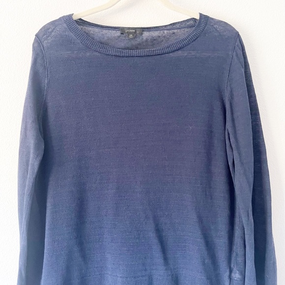 J Crew 100% Linen Relax Fit Crewneck Sweater XS - Picture 3 of 11